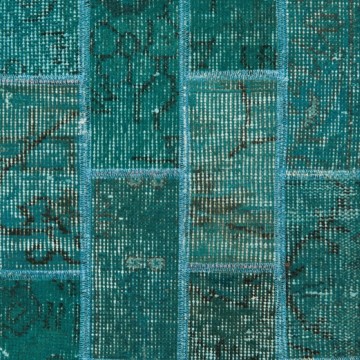 Patch vintage tapijt turquoise