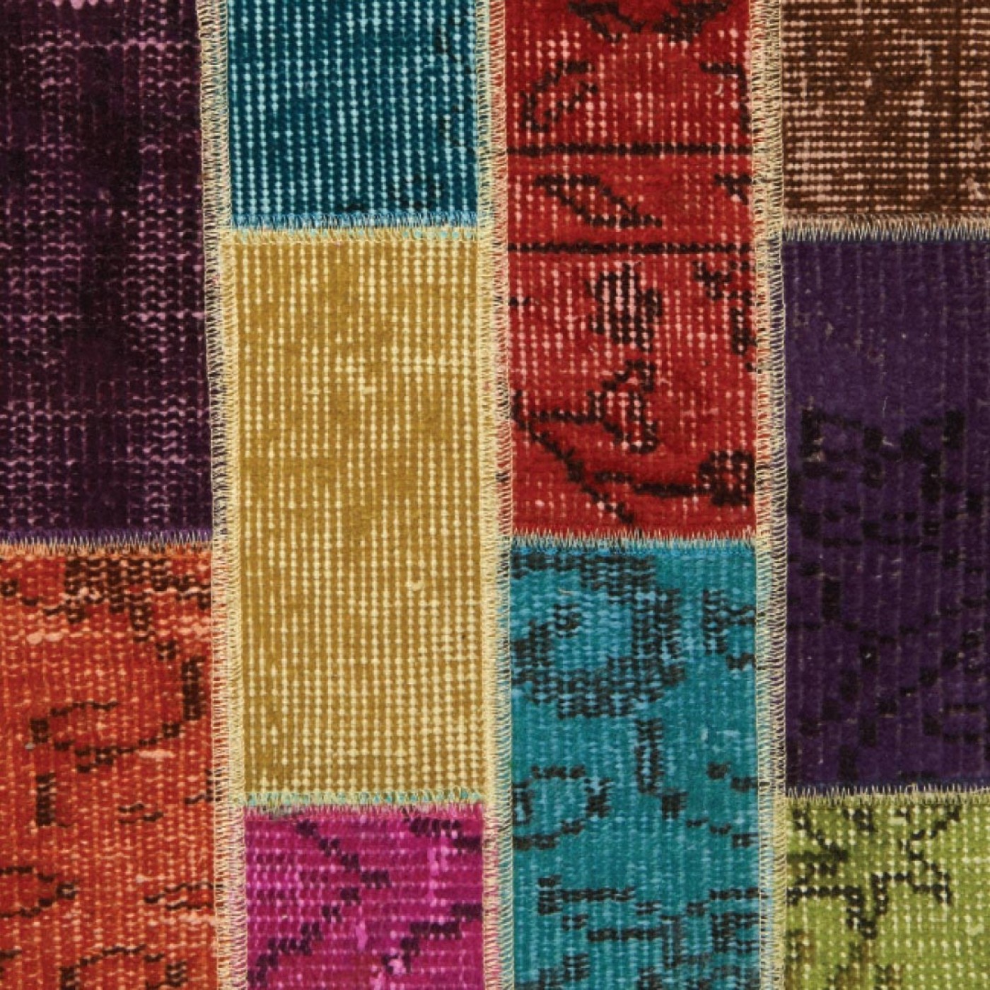 patch vintage tapijt multi colours
